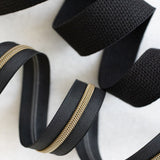 Black - #5 Bronze Nylon Zipper Tape