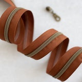 Cognac - #5 Bronze Nylon Zipper Tape