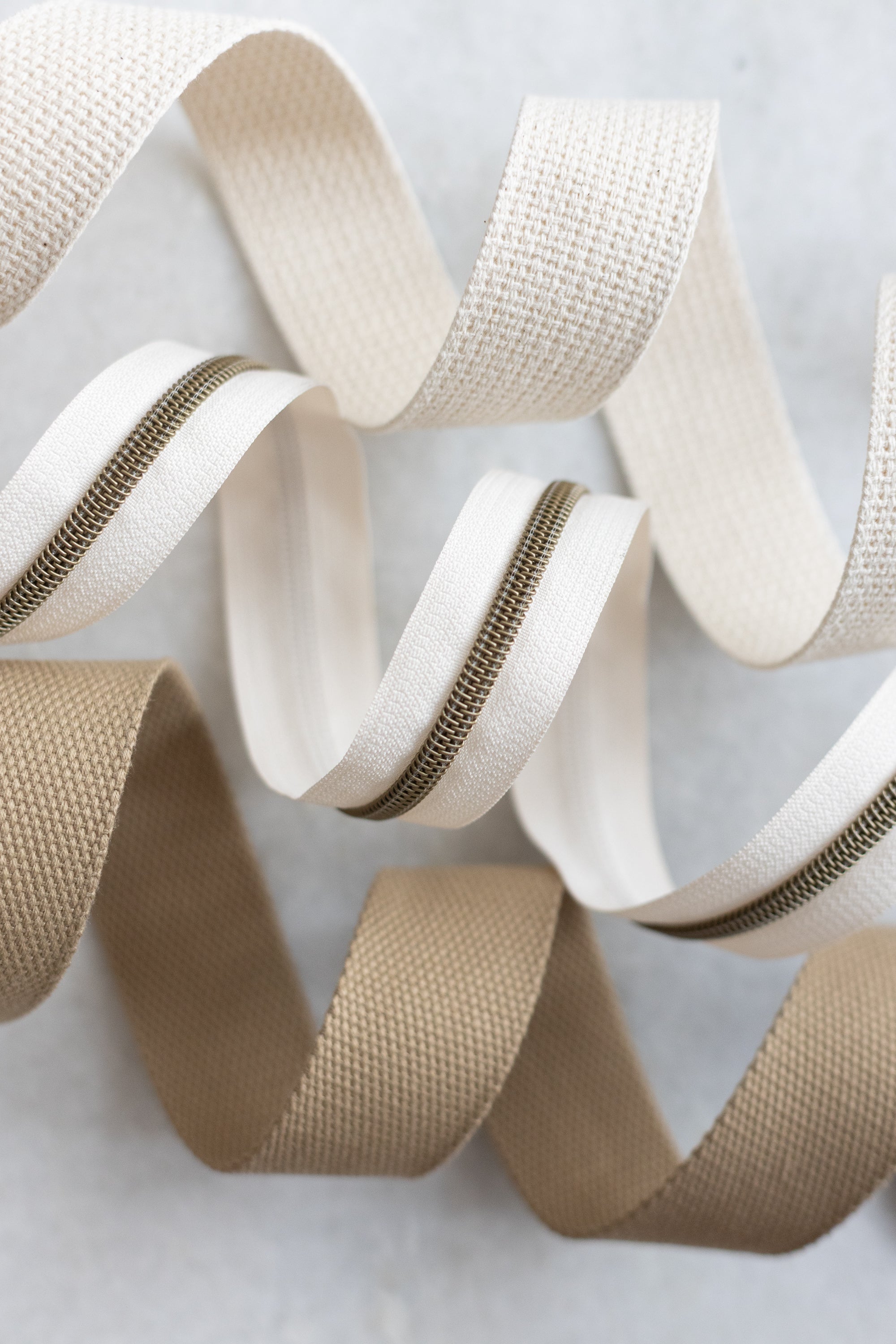 Cream - #5 Bronze Nylon Zipper Tape