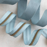 Light Chambray - #5 Bronze Nylon Zipper Tape