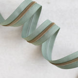 Light Smokey Green - #5 Bronze Nylon Zipper Tape
