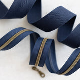 Navy - #5 Bronze Nylon Zipper Tape