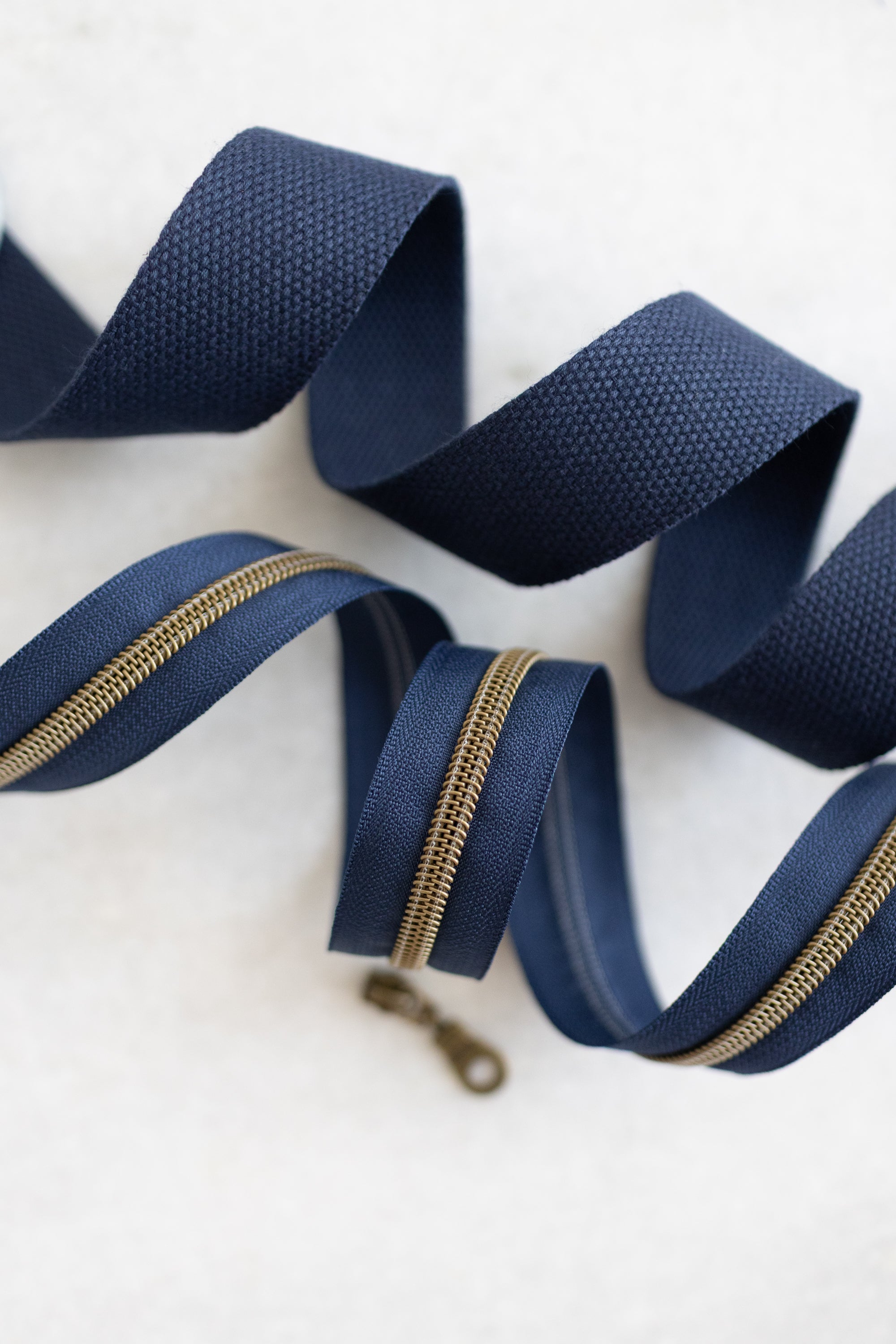 Navy - #5 Bronze Nylon Zipper Tape