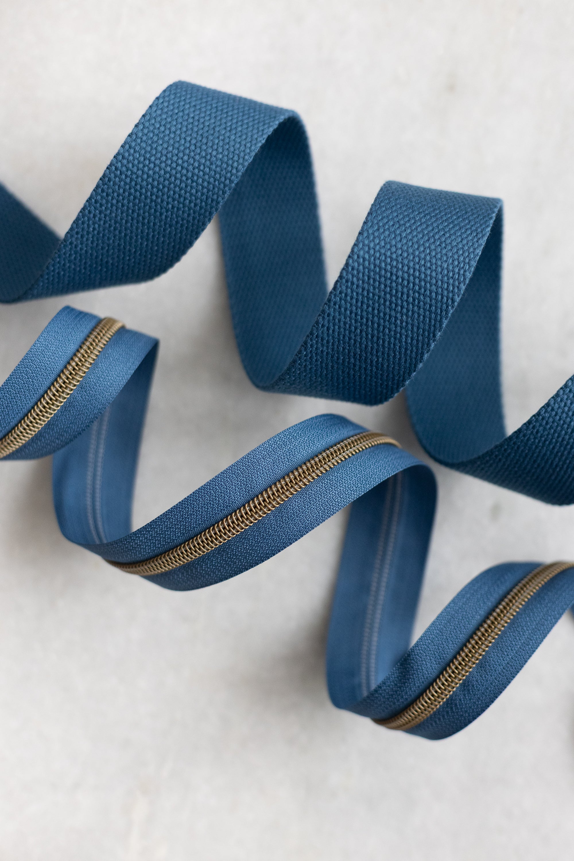 Storm Blue - #5 Bronze Nylon Zipper Tape