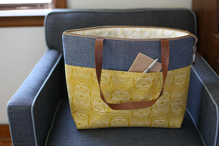 Zip Top Tote, pattern from Handmade Style by Anna Graham