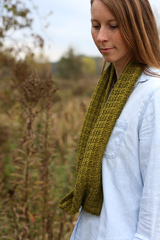 Boxy Cowl hand knit by Anna Graham