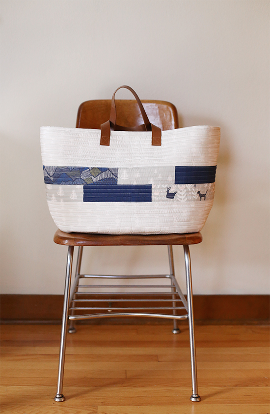 Market Bag / Handmade Style by Anna Graham, fabric is Lore by Leah Duncan