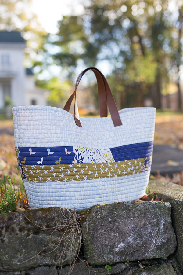 Poolside Tote + Market Bag featuring Underwater fabric - Noodlehead