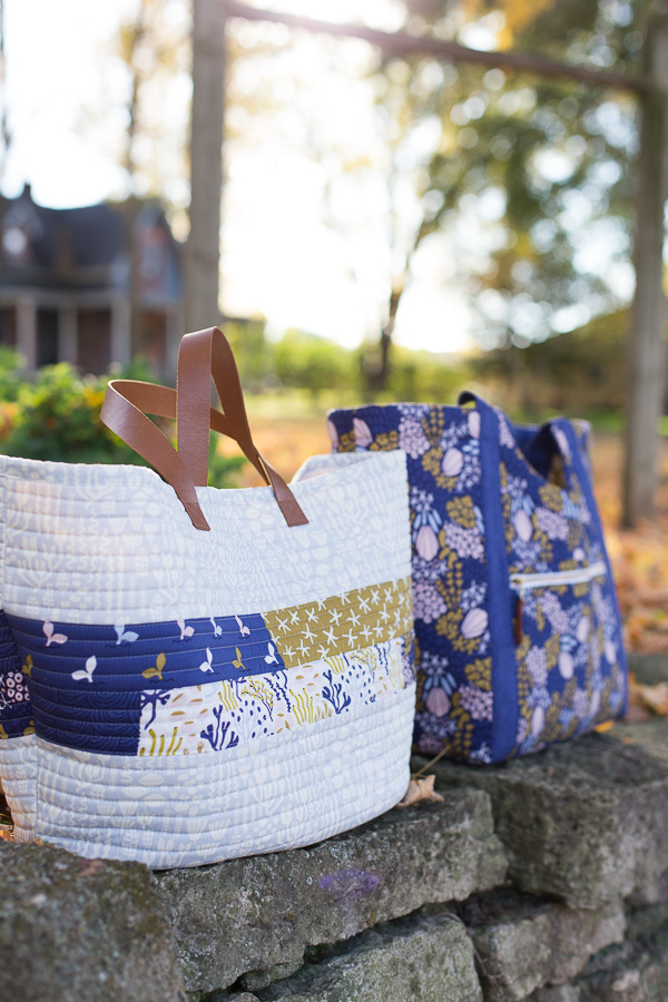 Poolside Tote + Market Bag featuring Underwater fabric - Noodlehead
